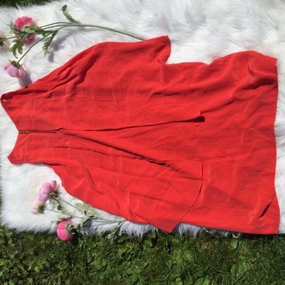 Cynthia Rowley 100% Silk Hot Pink Shift Dress Size 12 Wedding Dress - Picture 6 of 14